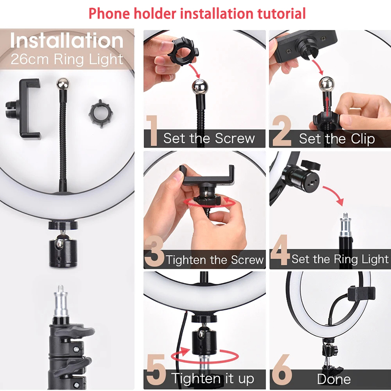 16/26/33cm Selfie Ring Light P - Photography Lighting Description recension och pris