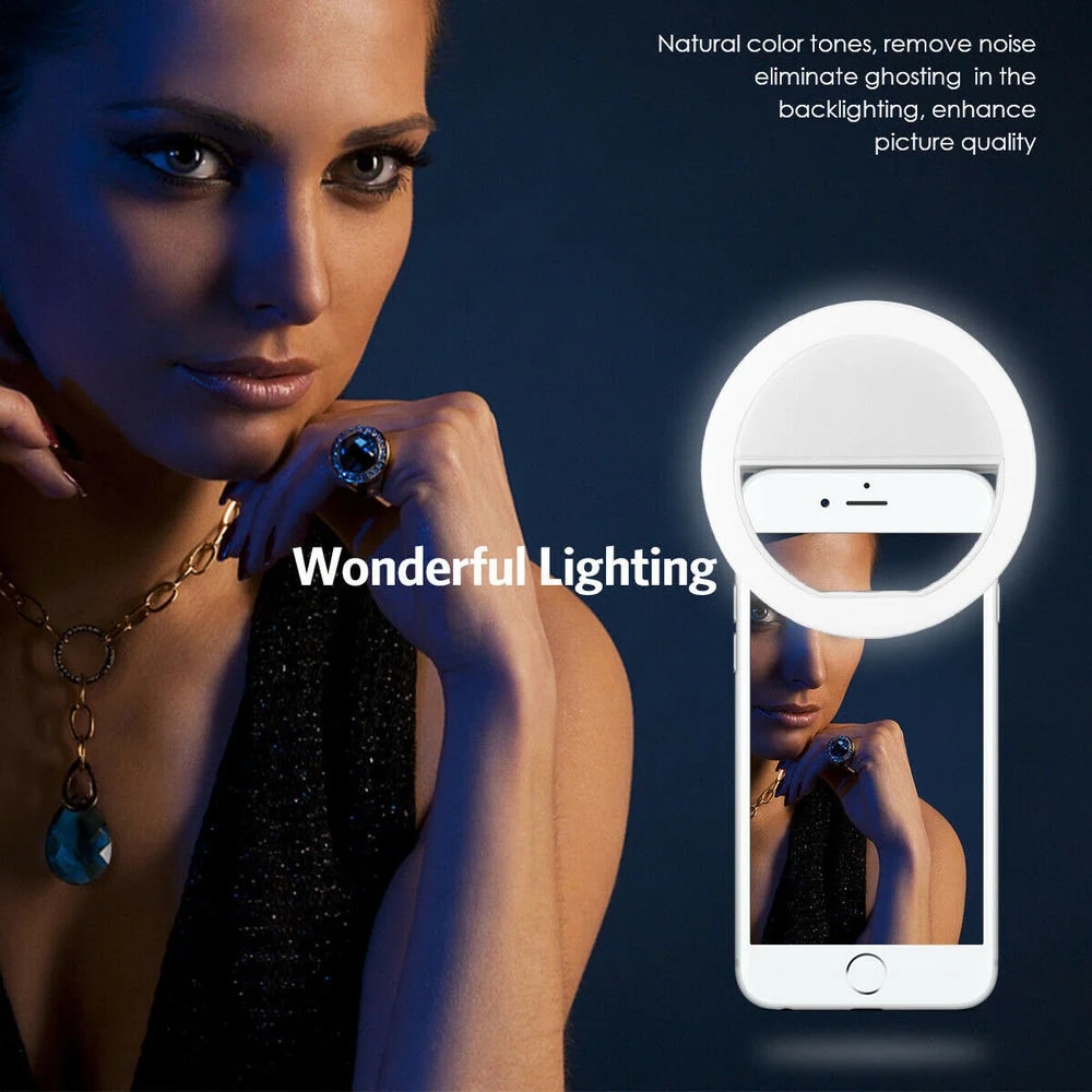 USB Rechargeable LED Selfie Ri - Photography Lighting Description recension och pris